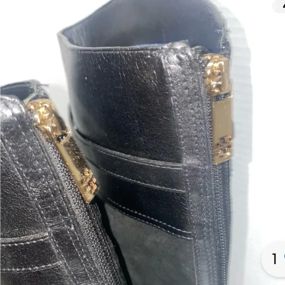 Tory Burch Jenna‎ Suede Black Riding Boots Size 5.5